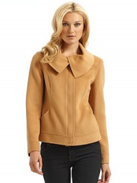 THE LOOKOversized roll collarLong sleeves with banded roll cuffsWelted princess seams front and backZip front with hidden bottom snapOn-seam pocketsBanded bottom hemTHE FITAbout 23 from shoulder to hemTHE MATERIAL80% wool/20% angoraCARE & ORIGINDry cleanImported THE LOOKOversized roll collarLong sleeves with banded roll cuffsWelted princess seams front and backZip front with hidden bottom snapOn-seam pocketsBanded bottom hemTHE FITAbout 23 from shoulder to hemTHE MATERIAL80% wool/20% angoraCARE & ORIGINDry cleanImported