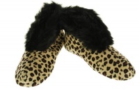 Charter Club Women's Casual Pull-on Velour Faux Fur Trim Boot Bootie House Shoes Slippers (Medium, Leopard) Charter Club Women's Casual Pull-on Velour Faux Fur Trim Boot Bootie House Shoes Slippers (Medium, Leopard)