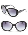 Round out your look in MICHAEL Michael Kors' oversized sunnies with gradient lenses and translucent, printed sides.