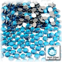 144pc Rhinestones Round 5mm - 21ss flatback Aqua Blue AQA 144pc Rhinestones Round 5mm - 21ss flatback Aqua Blue AQA