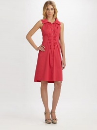 Stretch poplin gives this button-down sheath clean lines and a great fit.Collar neckSleevelessButton placketSide zipperAbout 41 from shoulder to hem67% cotton/28% polyester/5% elastaneDry cleanImported Model shown is 5'10½ (179cm) wearing US size 4. Stretch poplin gives this button-down sheath clean lines and a great fit.Collar neckSleevelessButton placketSide zipperAbout 41 from shoulder to hem67% cotton/28% polyester/5% elastaneDry cleanImported Model shown is 5'10½ (179cm) wearing US size 4.