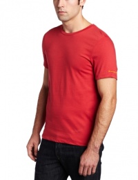 Hugo Boss Men's Orange Short Sleeve Crew Neck Tee, Red, Medium