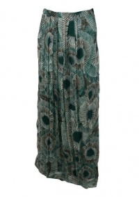 Antik Batik Womens Printed Silk Chiffon Pleated Maxi Skirt Antik Batik Womens Printed Silk Chiffon Pleated Maxi Skirt