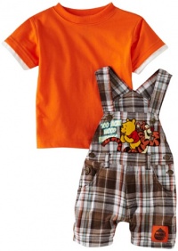 Disney Baby-Boys Infant Winnie The Pooh Plaid Shortall Set Disney Baby-Boys Infant Winnie The Pooh Plaid Shortall Set