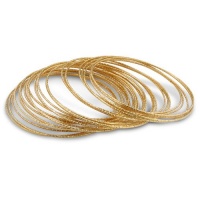 Stylish Set of 30 Fine Bangles in Coppery Alloy Metal Stylish Set of 30 Fine Bangles in Coppery Alloy Metal