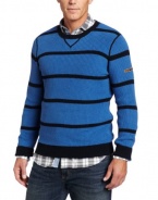 Nautica Men's Striped Crewneck Sweater