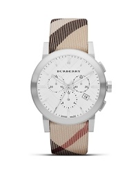 Time check? Burberry is on watch with pieces that marry classic British style with modern touches, and this brushed stainless steel watch encapsulates the look. Time check? Burberry is on watch with pieces that marry classic British style with modern touches, and this brushed stainless steel watch encapsulates the look.