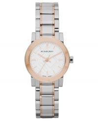 This luxury timepiece from British fashion house Burberry flaunts trendy rose-gold and exact Swiss precision. This luxury timepiece from British fashion house Burberry flaunts trendy rose-gold and exact Swiss precision.