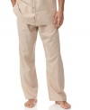 A luxurious linen-cotton blend lends a cool and comfortable fit to this essential pajama pant.