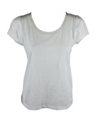 MARC by Marc Jacobs Womens Raw Edge Ruffle Silk Neckline T Top