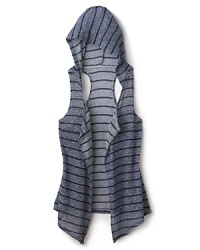 Aqua Girls' Stripe Vest with Hood - Sizes S-XL Aqua Girls' Stripe Vest with Hood - Sizes S-XL