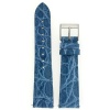 Ladies' Genuine Crocodile Watch Band Slate Blue 16mm Watchband Built-In Spring Bars