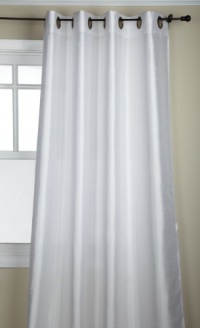 Stylemaster Tribeca 56 by 63-Inch Faux Silk Grommet Panel, White Stylemaster Tribeca 56 by 63-Inch Faux Silk Grommet Panel, White