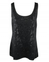 Alfani Womens Sleeveless Sequin Front Scoopneck Tank Top