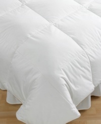 Layer with luxury. This down comforter from Calvin Klein Khaki Collection adds substantial warmth with plush white down fill finished with a soft 300 thread count cotton sateen cover. Also features carmel-colored cording detail along the edges. Hypoallergenic. Layer with luxury. This down comforter from Calvin Klein Khaki Collection adds substantial warmth with plush white down fill finished with a soft 300 thread count cotton sateen cover. Also features carmel-colored cording detail along the edges. Hypoallergenic.
