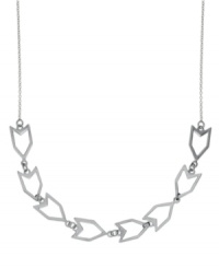 Inspire your look with a touch of Southwestern appeal. Studio Silver's unique cut-out Chevron necklace features an edgy arrowhead design. Crafted in sterling silver. Approximate length: 18 inches.