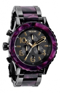 Nixon Men's 42-20 Chrono Analog Watch, Color: Gunmetal / Velvet Nixon Men's 42-20 Chrono Analog Watch, Color: Gunmetal / Velvet