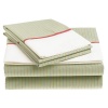 Nautica Elizabeth Street Sheet Set Sage Green with Pink Pin Stripes TWIN XL