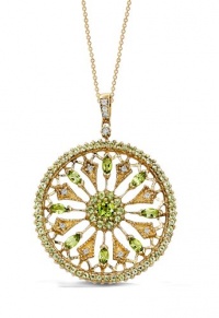 Effy Jewlery 14K Yellow Gold Diamond & Peridot Pendant, 3.95 TCW