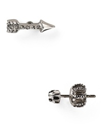 Make a fine point with this pair of arrow-shaped studs from Juicy Couture. Make a fine point with this pair of arrow-shaped studs from Juicy Couture.
