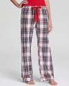 Evening egg nog to morning mocha, PJ Salvage's plaid pajama pants will wrap you in cozy comfort.