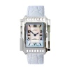 Xezo Unisex Architect Swiss Made Limited Edition Tank Watch. Natural Mother of Pearl. Surgical Grade Stainless Steel Case. Sapphire Crystal. 165 WR. Art-Deco Vintage Style. For a Limited Time Only