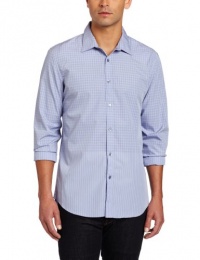 Calvin Klein Sportswear Men's Slim Long Sleeve Engineered Plaid Woven