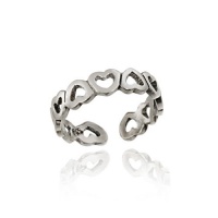 Sterling Silver Filigree Open Heart Toe Ring Sterling Silver Filigree Open Heart Toe Ring
