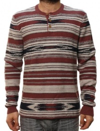 Lucky Brand Men's Striped Linen Sweater Red, Gray, & Blue 7M50094-MLT/960 Lucky Brand Men's Striped Linen Sweater Red, Gray, & Blue 7M50094-MLT/960
