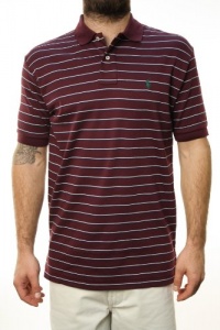 Polo Ralph Lauren Men's Shirt Green Little Pony Burgundy w/Blue Stripes Polo Ralph Lauren Men's Shirt Green Little Pony Burgundy w/Blue Stripes