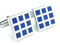 Enamel Blue Cuff Links Gift Boxed Enamel Blue Cuff Links Gift Boxed