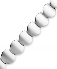 Sleek and stylish circles are stunning in this bracelet from Touch of Silver. Crafted in silver-plated brass. Approximate length: 6 inches + 5/8 inch extender. Approximate width: 3/4 inch. Sleek and stylish circles are stunning in this bracelet from Touch of Silver. Crafted in silver-plated brass. Approximate length: 6 inches + 5/8 inch extender. Approximate width: 3/4 inch.