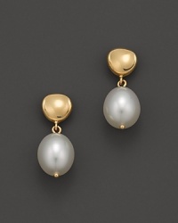 Cultured freshwater pearls are set in 14K yellow gold. Cultured freshwater pearls are set in 14K yellow gold.
