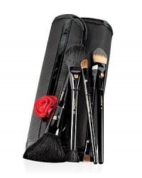 Master the art of makeup with Lancôme's five most luxurious brushes, essential for travel. Each brush is precision-crafted with the highest quality bristles for flawless application and professional artistry. With limited-edition, lacquered black handles just for the holidays. The brushes are packed in a trendy, signature makeup case.Set contains: Powder Brush #1 , Foundation Brush #2, Angle Shadow #13, Dual End #18, and Cheek & Contour #25. Master the art of makeup with Lancôme's five most luxurious brushes, essential for travel. Each brush is precision-crafted with the highest quality bristles for flawless application and professional artistry. With limited-edition, lacquered black handles just for the holidays. The brushes are packed in a trendy, signature makeup case.Set contains: Powder Brush #1 , Foundation Brush #2, Angle Shadow #13, Dual End #18, and Cheek & Contour #25.