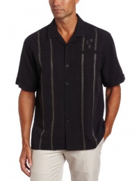 Cubavera Men's Big-Tall Short Sleeve Fabric Camp Collar Retro Woven Shirt Cubavera Men's Big-Tall Short Sleeve Fabric Camp Collar Retro Woven Shirt