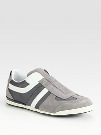 This easy slip-on style, of suede with mesh details, is perfect for weekends on-the-go.Suede upperPadded insoleRubber soleImported This easy slip-on style, of suede with mesh details, is perfect for weekends on-the-go.Suede upperPadded insoleRubber soleImported