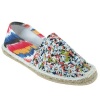 Capelli New York Daisies Espadrille With Print Detail And Crochet Stitching And Lining
