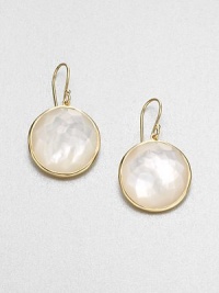 From the Lollipop Collection. Lustrous drops of creamy mother-of-pearl set in 18k gold.Mother-of-pearl18k yellow goldDiameter, about 1.4Ear wireImported