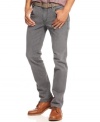 No need to feel bad about a grey day. These jeans from Hugo Boss are a tonal change for your denim.