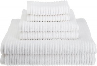 Kassatex 100-Percent Combed Extra Long Staple Turkish Cotton from our Urbane Collection 6-Piece Solid Towel Set, White Kassatex 100-Percent Combed Extra Long Staple Turkish Cotton from our Urbane Collection 6-Piece Solid Towel Set, White