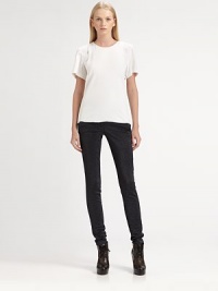 Infuse your denim collection with a shot of shimmer in these slim-fitting, glitter-drenched skinny jeans. THE FITHigh rise, about 11Inseam, about 29THE DETAILSHook-and-eye closureZip flyFully linedLurex/polyester/cotton/elastaneDry cleanImported of Italian fabricSIZE & FITModel shown is 5'10 (177cm) wearing US size 4. Infuse your denim collection with a shot of shimmer in these slim-fitting, glitter-drenched skinny jeans. THE FITHigh rise, about 11Inseam, about 29THE DETAILSHook-and-eye closureZip flyFully linedLurex/polyester/cotton/elastaneDry cleanImported of Italian fabricSIZE & FITModel shown is 5'10 (177cm) wearing US size 4.