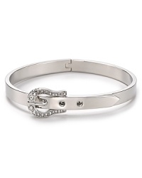 An easy shot of sparkle that makes every outfit a little more glamorous - this buckle bangle from Juicy Couture goes everywhere (and looks great doing it.) An easy shot of sparkle that makes every outfit a little more glamorous - this buckle bangle from Juicy Couture goes everywhere (and looks great doing it.)