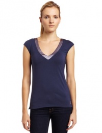 Calvin Klein Womens Essentials With Satin Short Sleeve Dolman Pajama Top, Odyssey, Large Calvin Klein Womens Essentials With Satin Short Sleeve Dolman Pajama Top, Odyssey, Large