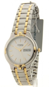 Caravelle By Bulova Mens Two-Tone Slim Casual Day Date Watch 40C42