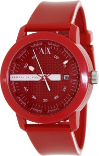 Armani Exchange Red Dial Red Plastic Mens Watch AX1235 Armani Exchange Red Dial Red Plastic Mens Watch AX1235