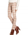An update to corduroy, the allover plaid pattern makes these Free People skinny pants a must-have for fall!