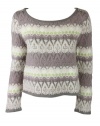 Rachel Comey womens nordic print cropped boatneck sweater