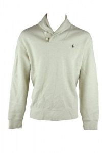 Polo Ralph Lauren Mens Heather Beige 2 Button Pullover Sweatshirt XL Polo Ralph Lauren Mens Heather Beige 2 Button Pullover Sweatshirt XL