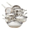Constructed of strong, longlasting stainless steel, this versatile assortment of pots and pans from Anolon offers a plethora of shapes and sizes designed for a lifetime's worth of cooking tasks.