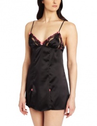 Betsey Johnson Women's Sultry Stretch Satin And Lace Slip, Black, Medium Betsey Johnson Women's Sultry Stretch Satin And Lace Slip, Black, Medium